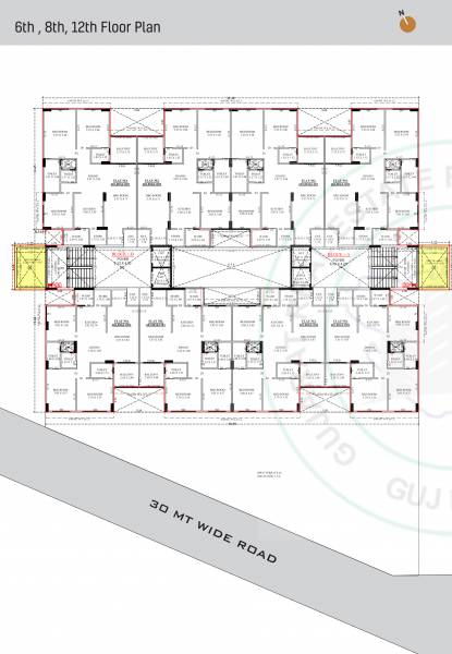  omkara-skyline Block A And B Cluster Plan for Typical Floor