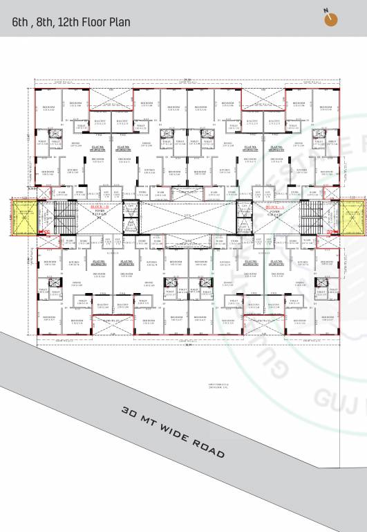  omkara skyline Block A And B Cluster Plan for Typical Floor