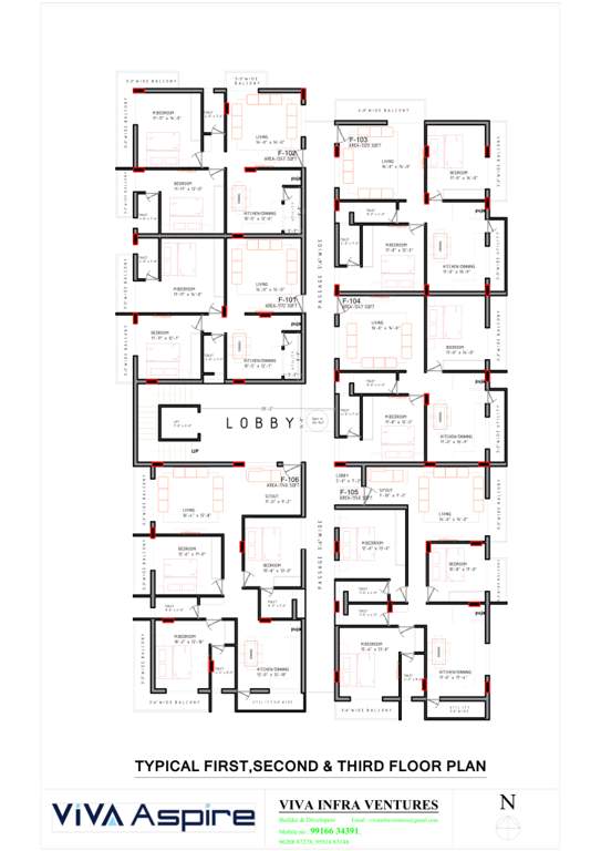  aspire Viva Aspire Cluster Plan from 1st to 3rd Floor