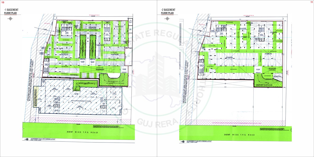  serene heights Block A B And C Cluster Plan for Basement 1 2  Floor