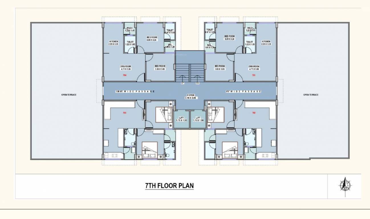  united tower Building A Cluster Plan for 7th Floor