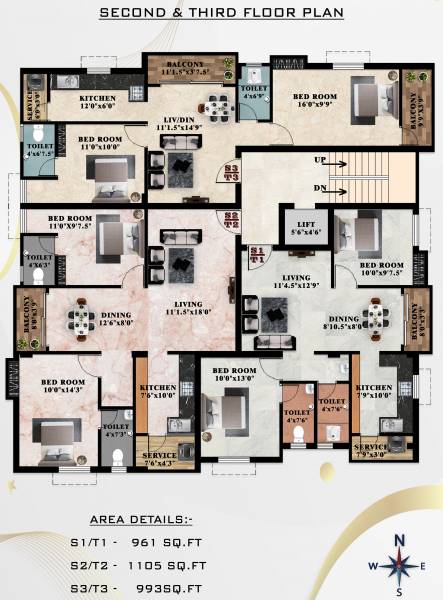  elite-enclave Elite Enclave Cluster Plan From 2nd To 3rd Floor