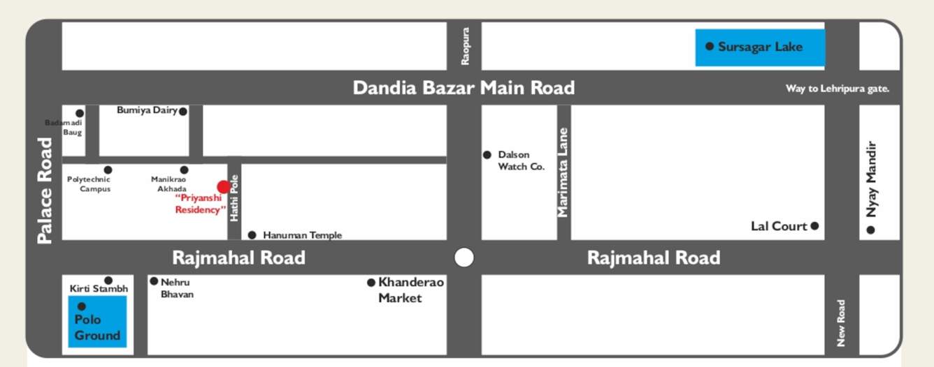  priyanshi residency Location Plan