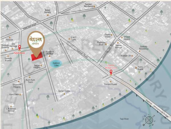  vedant-bunglows Location Plan