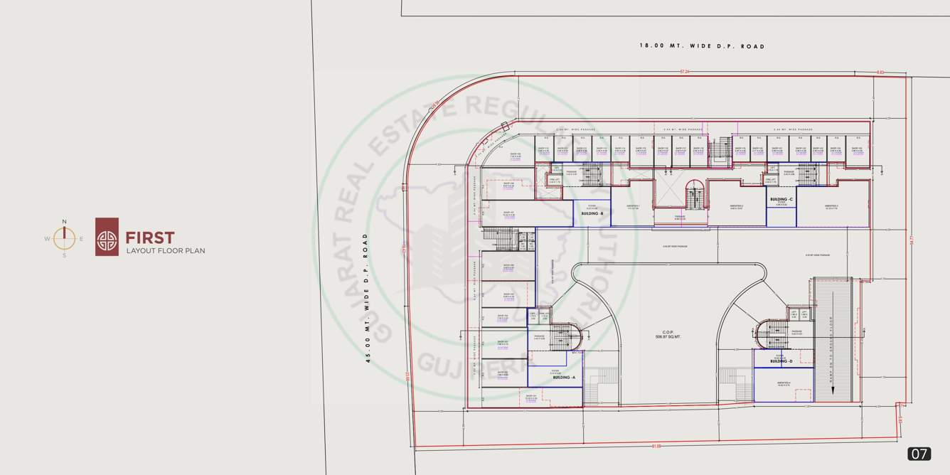  prayosha gold Block A, Block B, Block C, Block D  Cluster Plan for 1st Floor