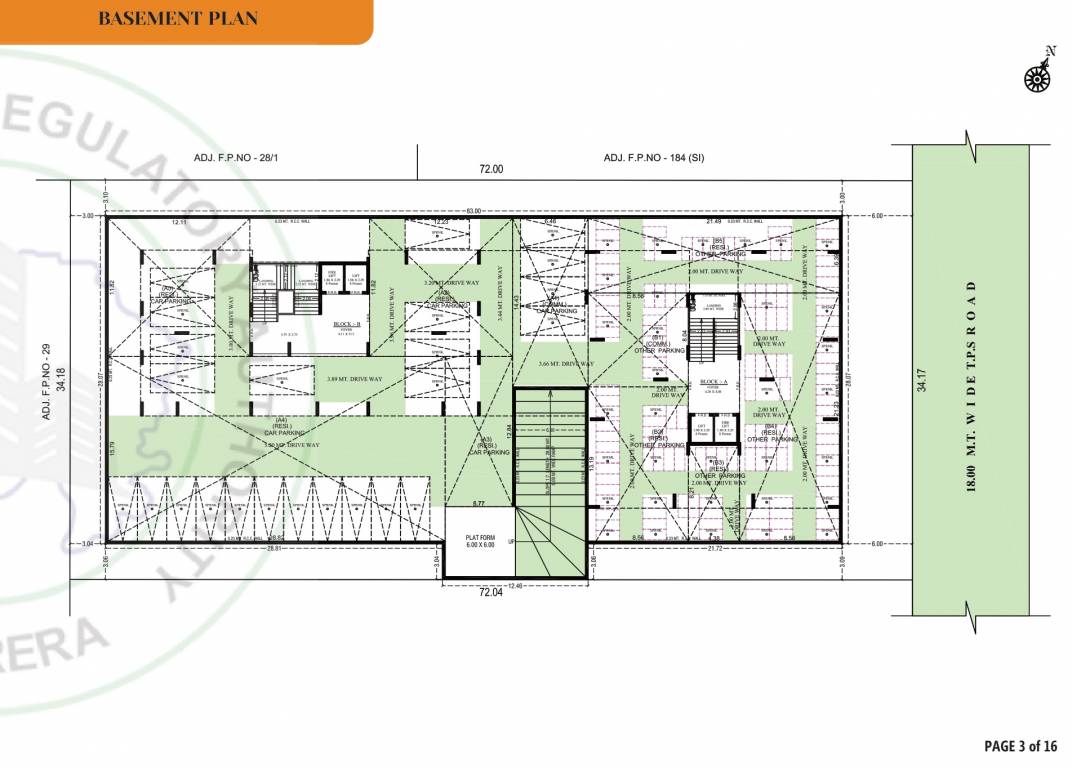  vastukala Block A And Block B Basement Cluster Plan