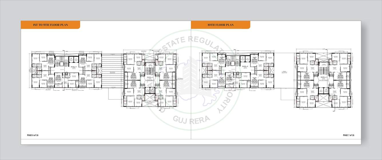  vastukala Block A And Block B  Cluster Plan from 1st to 10th Floor