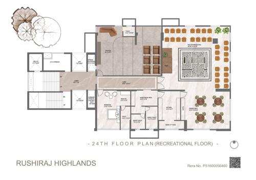  rushiraj-highlands Rushiraj Highlands Apartment Cluster Plan for 24th Floor