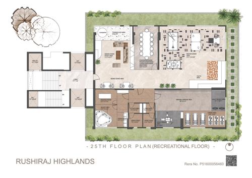  rushiraj-highlands Rushiraj Highlands Apartment Cluster Plan for 25th Floor