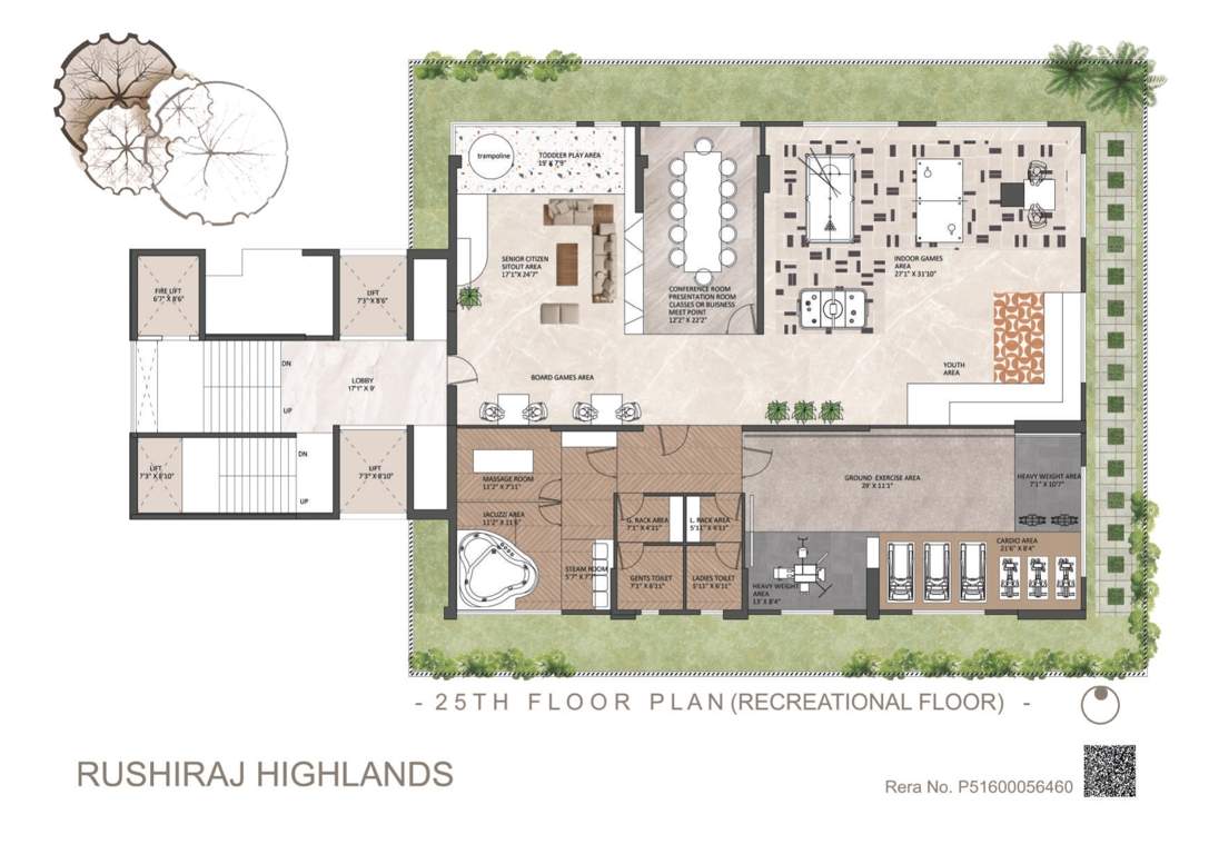  rushiraj highlands Rushiraj Highlands Apartment Cluster Plan for 25th Floor