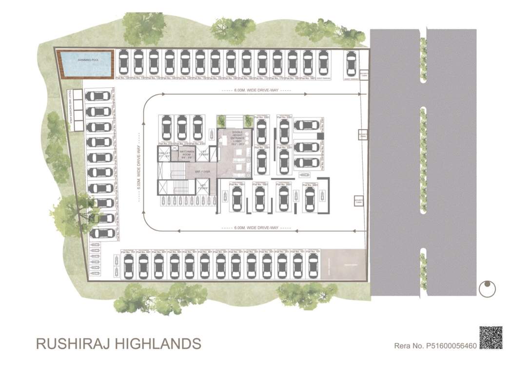  rushiraj highlands Rushiraj Highlands Apartment Cluster Plan for ground Floor