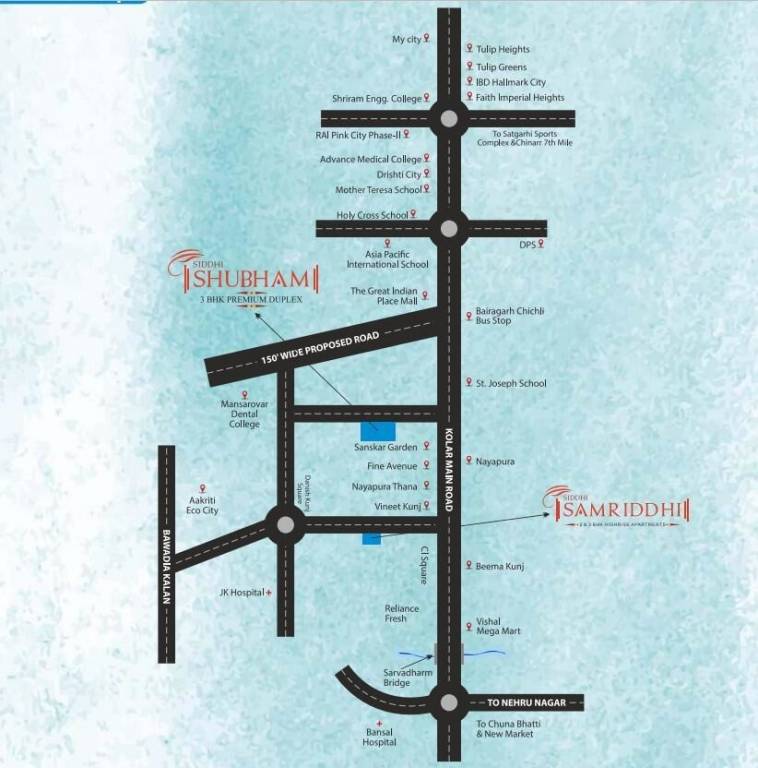 siddhi shubham Location Plan