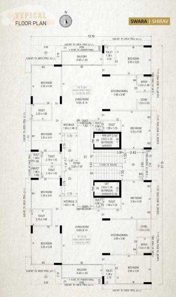  lavanya Lavanya Typical Floor Cluster Plan