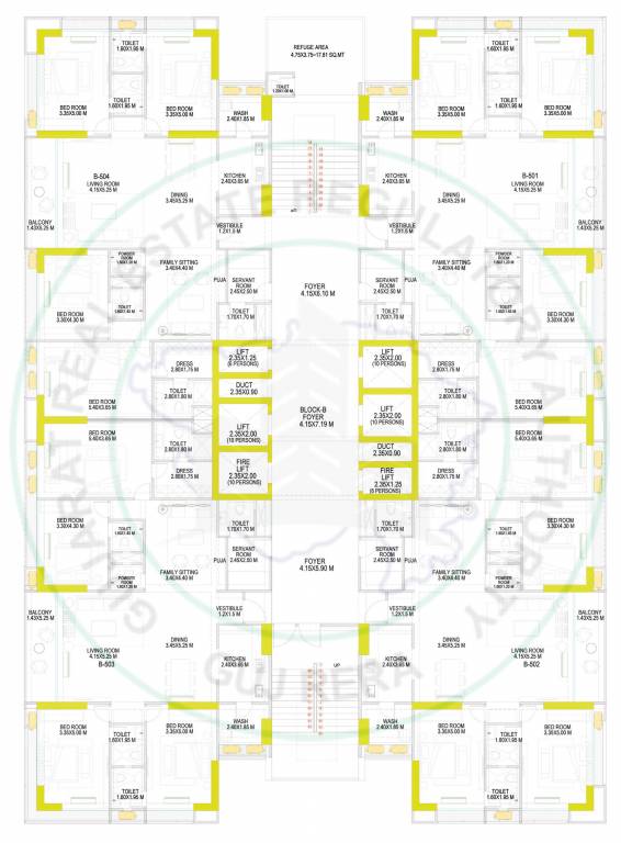  highline phase 2 Highline Phase 2 Cluster Plan from 5th to 35th Floor