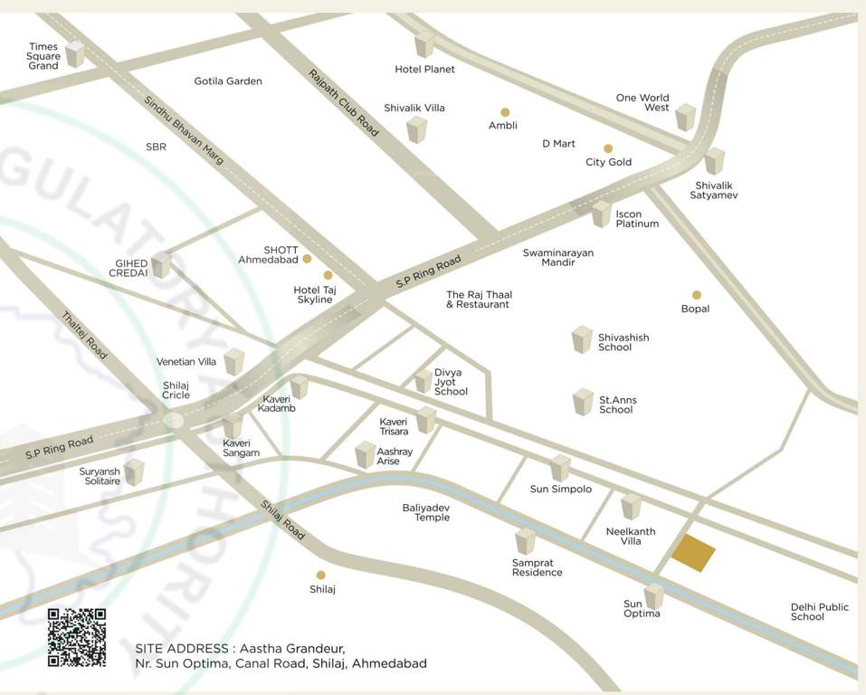  aastha grandeur Location Plan