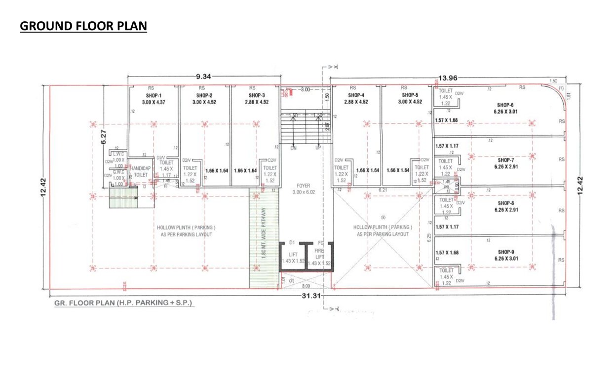  34 34 Cluster Plan for ground Floor