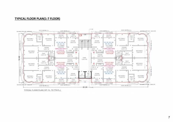  34 34 Cluster Plan from 1st to 7th Floor