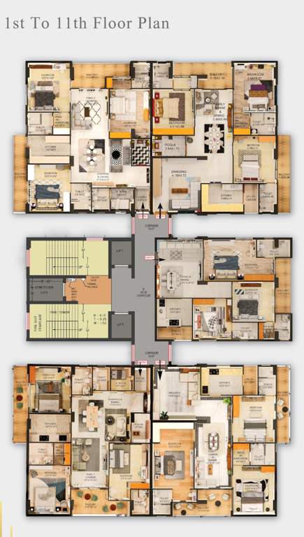  la vista La Vista Cluster Plan From 1st To 11th Floor