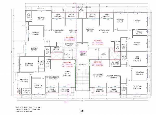 Block B Cluster Plan from 2nd to 6th Floor prithvi-homes Block B Cluster Plan from 2nd to 6th Floor
