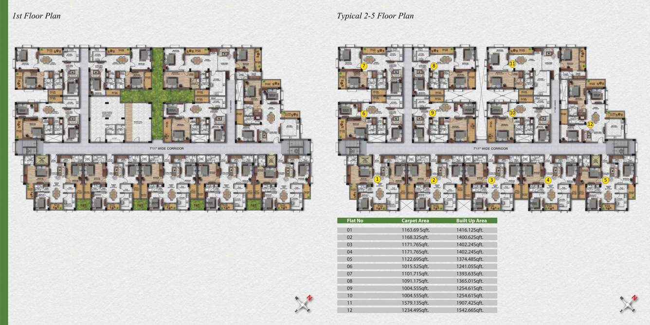  sugarcane apartment Sugarcane Apartment Cluster Plan from 1st to 5th Floor