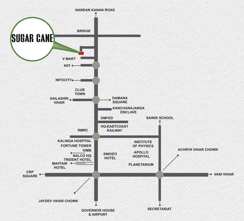  sugarcane apartment Location Plan