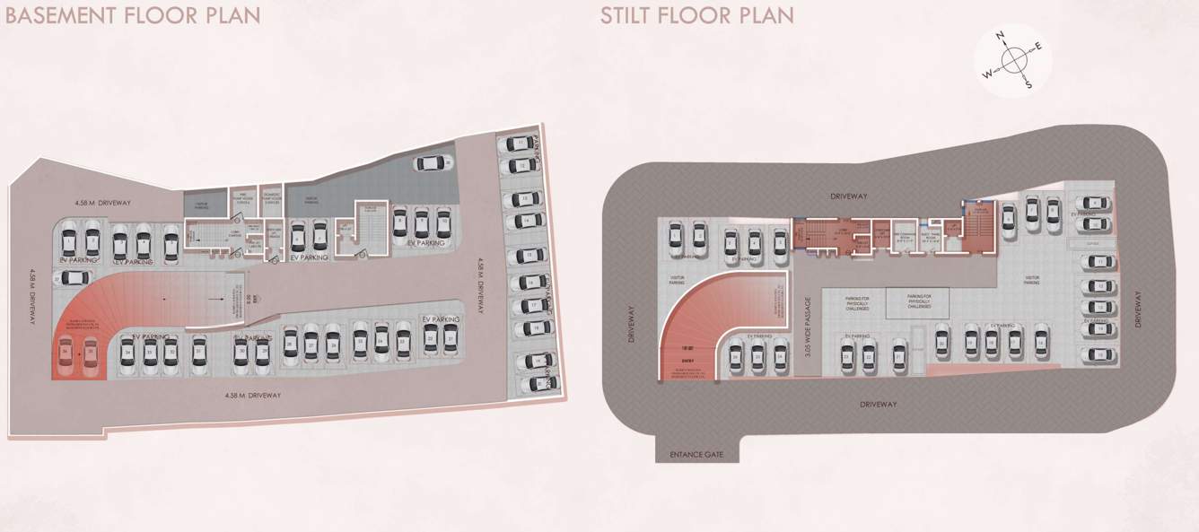 om shivalik Om Shivalik Cluster Plan Basement And ground Floor