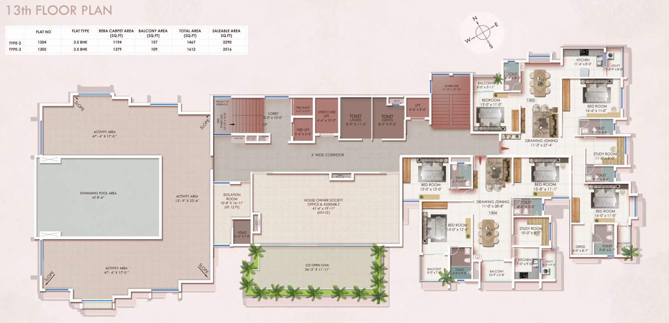 om shivalik Om Shivalik Cluster Plan for 13th Floor