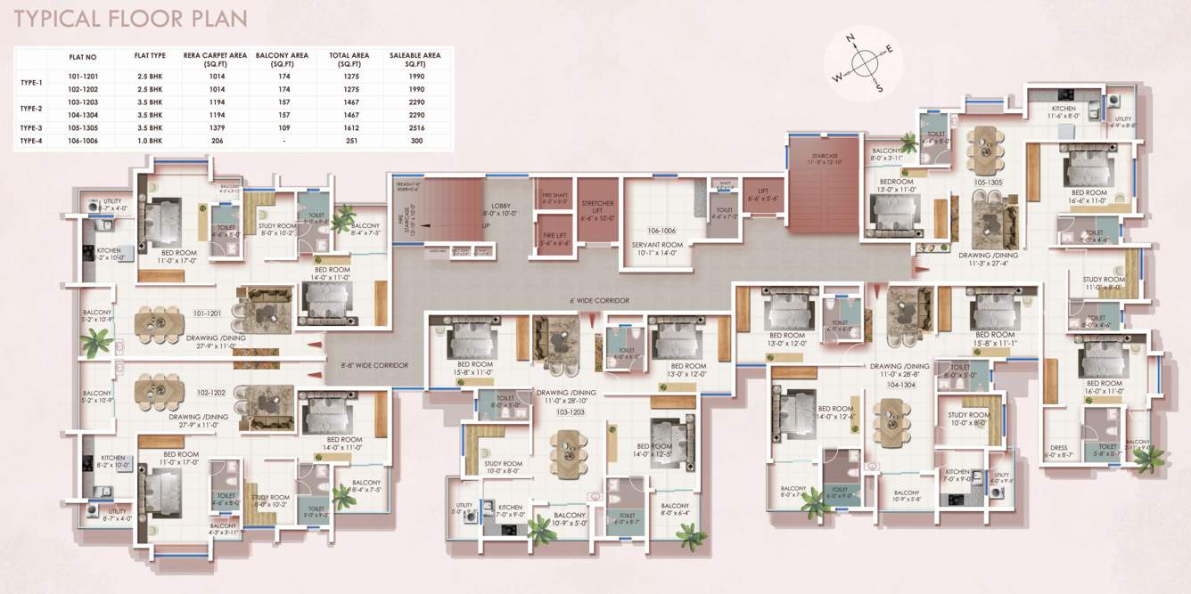 om shivalik Om Shivalik Cluster Plan from 1st to 12th Floor