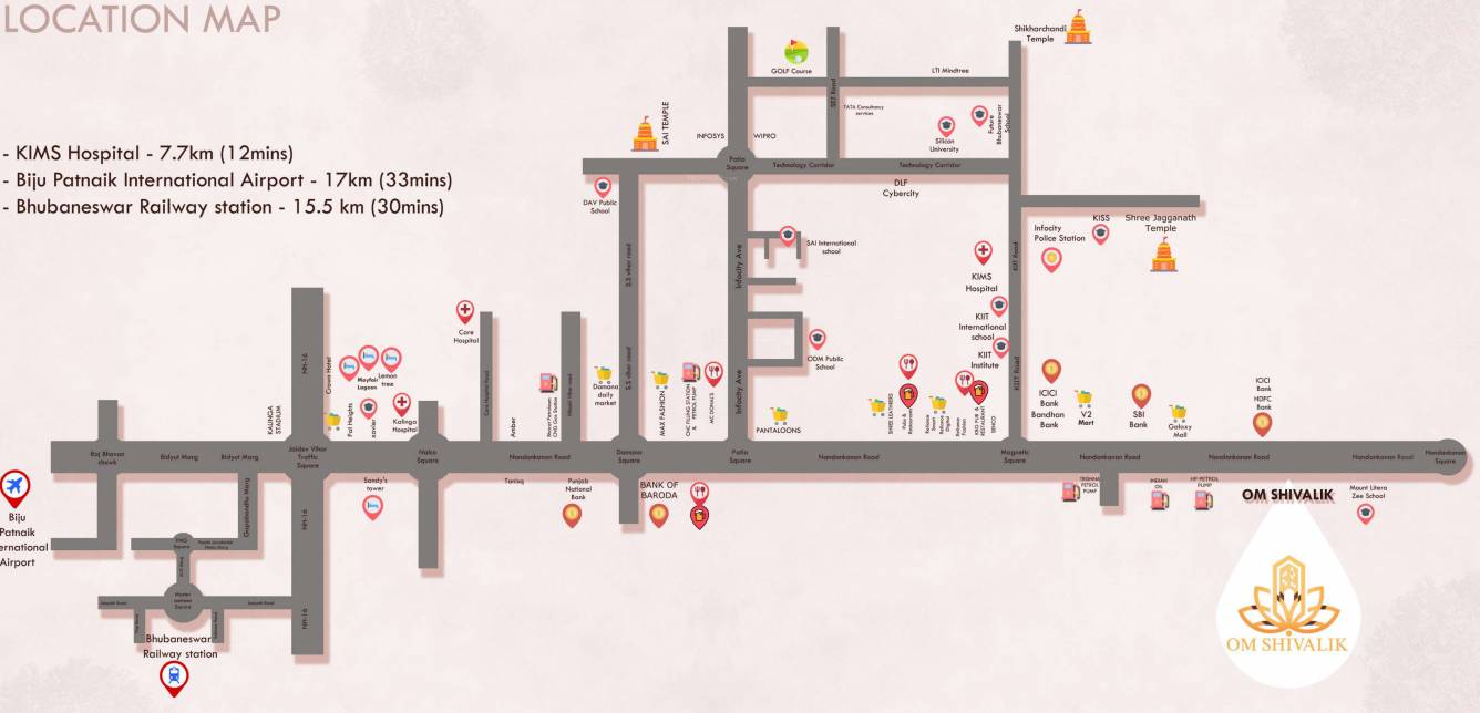 om shivalik Location Plan