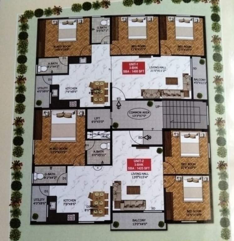  aarna royal Aarna Royal Cluster Plan from 1st to 5th Floor