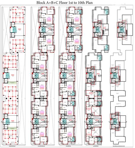  german-resort A To C Cluster Plan From 1st To 10th Floor