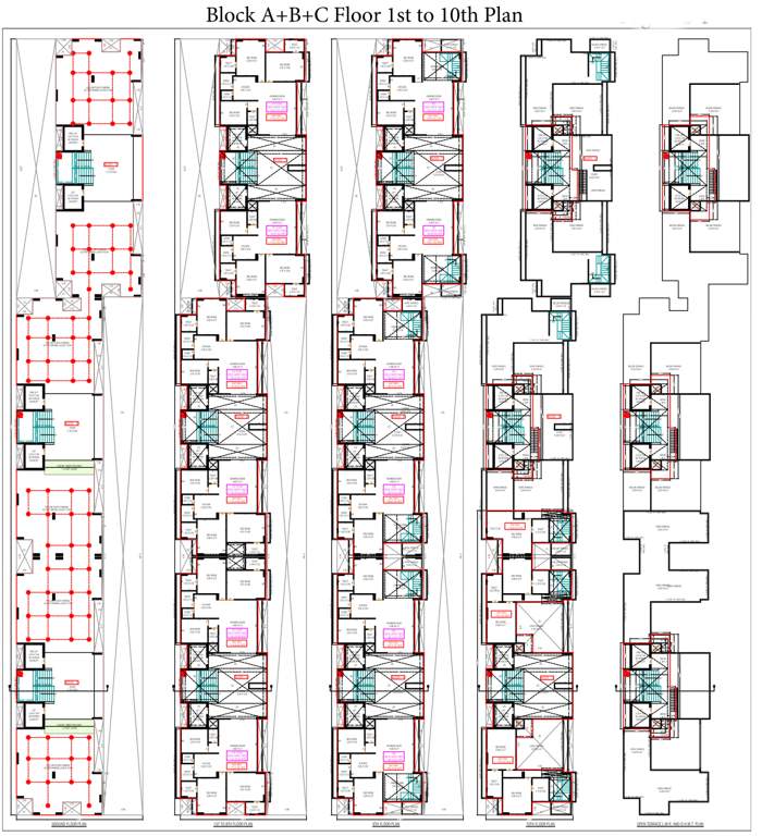  german resort A To C Cluster Plan From 1st To 10th Floor