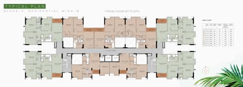  begraj-prakriti Block A Cluster Plan from 1st to 12th Floor