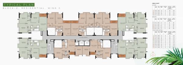 begraj-prakriti Wing C Typical Floor Cluster Plan