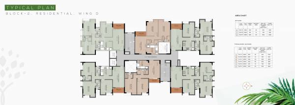  begraj-prakriti Wing D Typical Floor Cluster Plan