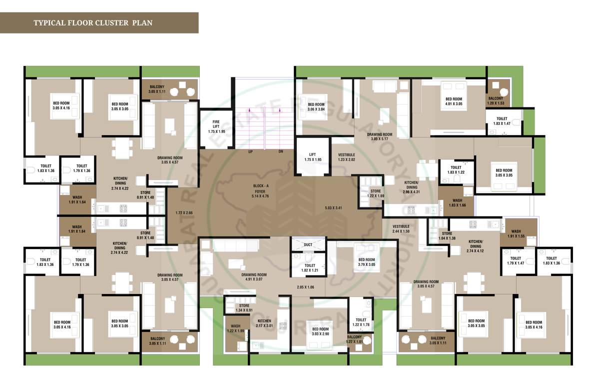  shakti 99 A Typical Cluster Plan