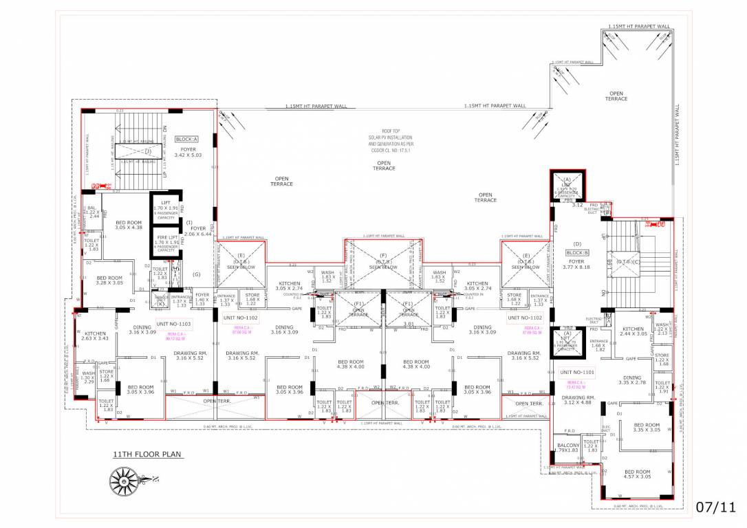  baag e rehmat Block A & B Cluster Plan for 11th Floor