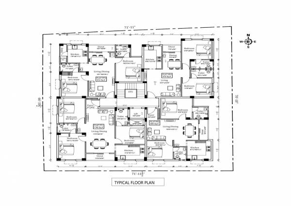  klm-flats KLM Flats Cluster Plan from 1st to 3rd Floor