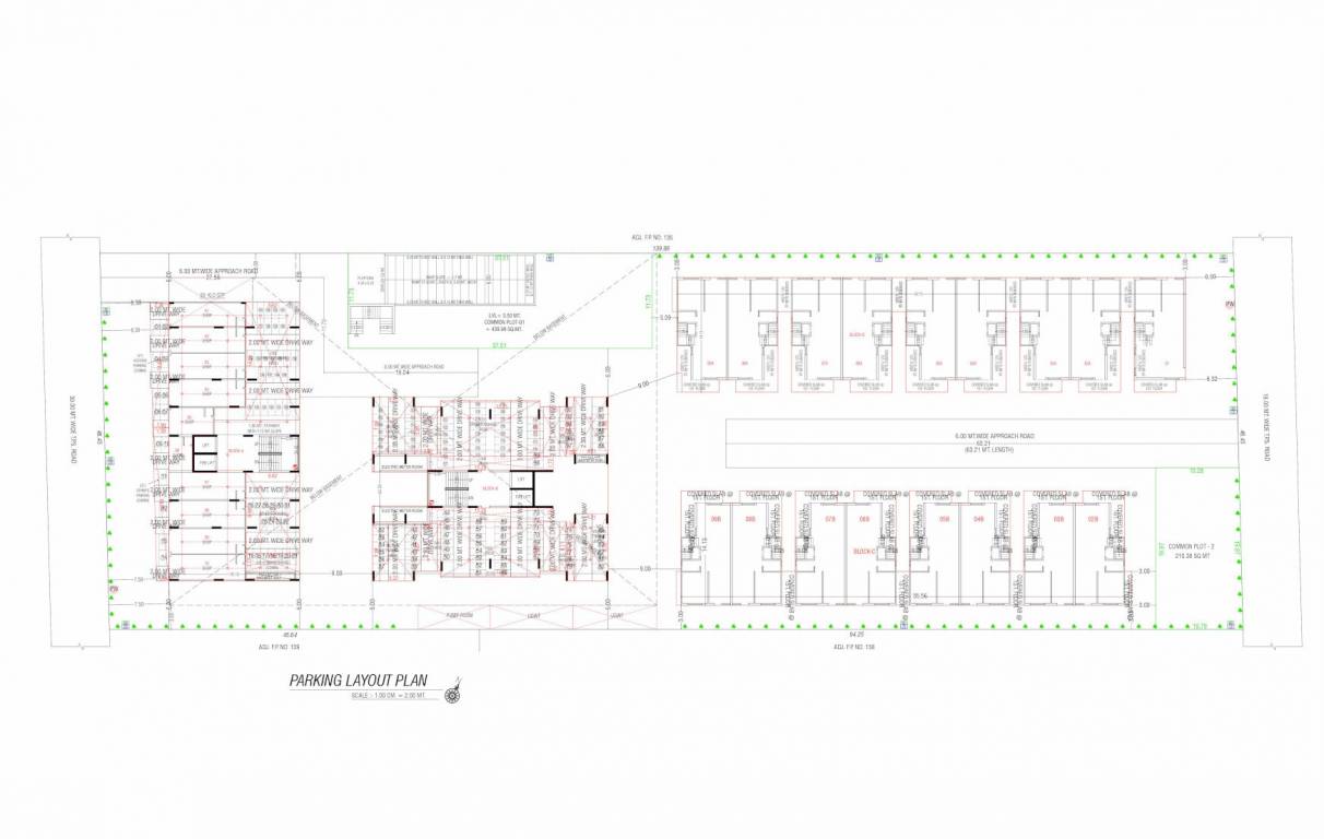  sahjanand shikhar Block A & B Stilt Floor Cluster Plan