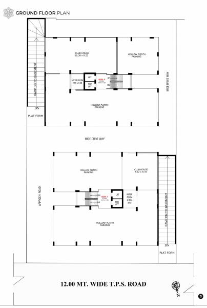  shikhar-parisar Block A & B Ground Floor Cluster Plan