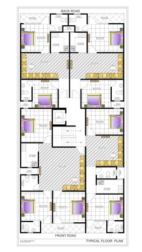 Apartment Cluster Plan from 1st to 4th Floor apartment Apartment Cluster Plan from 1st to 4th Floor