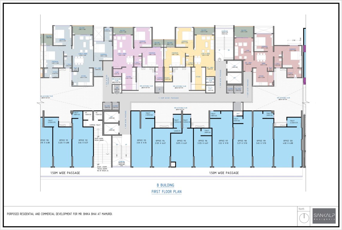  meriton heights B Building Cluster Plan for 1st Floor