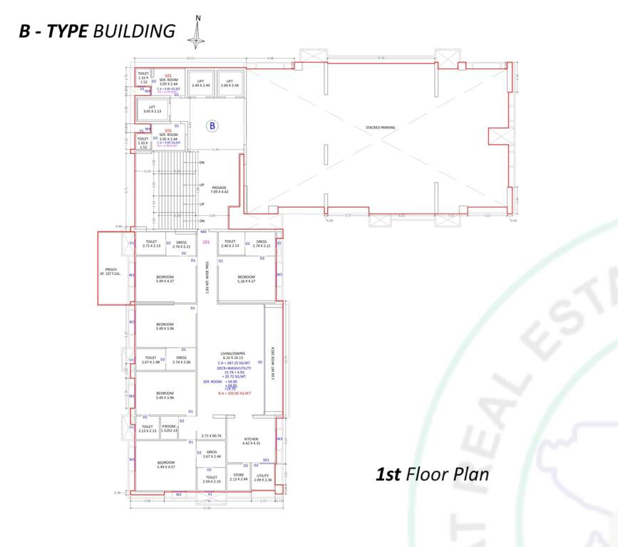  piramyd palacia Block B Cluster Plan for 1st Floor