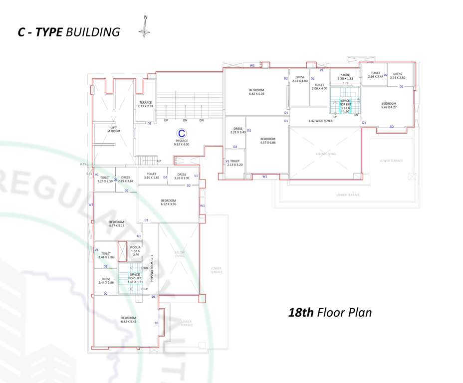  piramyd palacia Block C Cluster Plan for 18th Floor