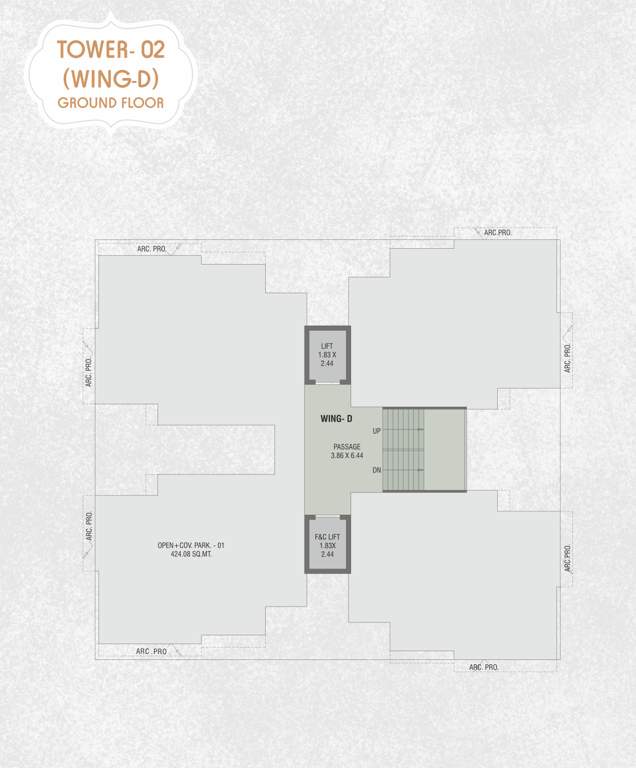  ratnam aangan Wing D Ground Floor Cluster Plan