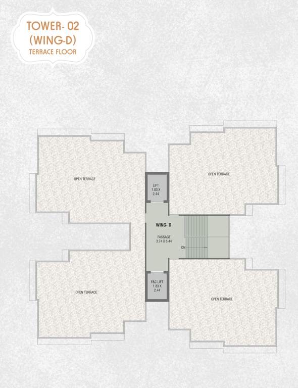  ratnam aangan Wing D Terrace Floor Cluster Plan