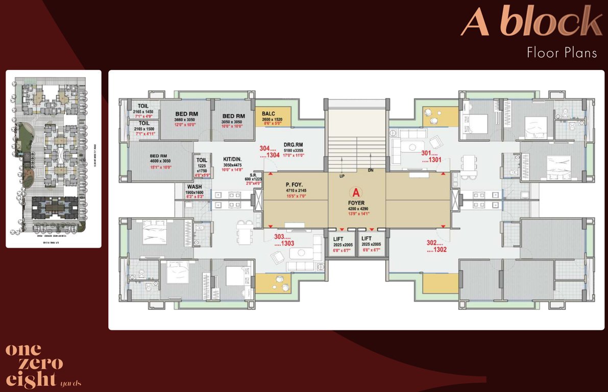  one zero eight yards A Typical Cluster Plan