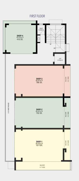  saanvi plaza Saanvi Plaza Cluster Plan for 1st Floor