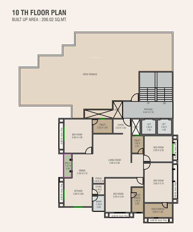  yug serenity A Cluster Plan For 10th Floor