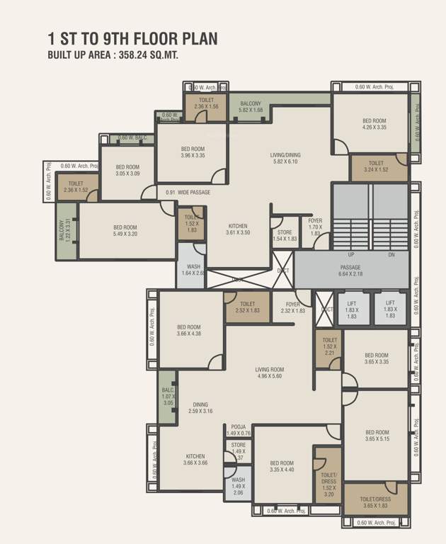  yug serenity A Cluster Plan From 1st To 9th Floor